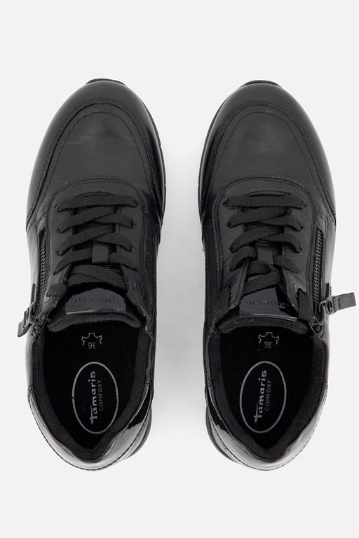 Tamaris Comfort Sneakers zwart Leer