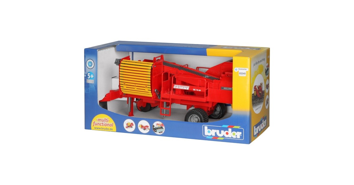 bruderGrimme SE 75-30 aardappelrooier met 80 aardappels Modelvoertuig  (02130)