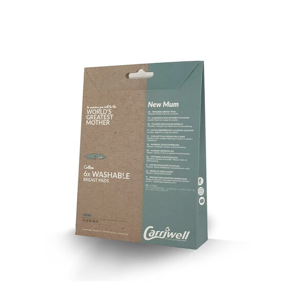 Coussinets d'allaitement lavables en coton   Blanc        de               Carriwell