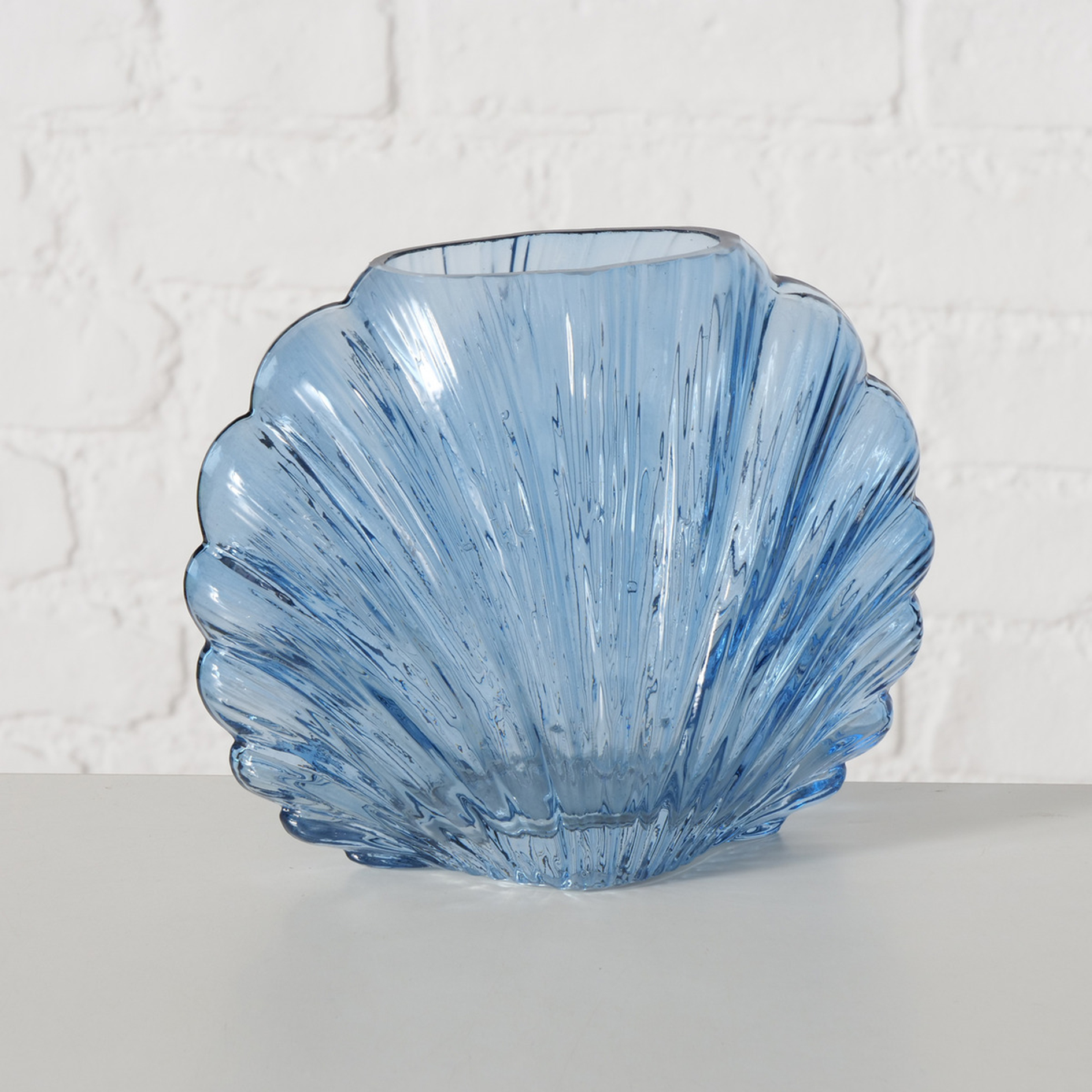 Vase - blau - Glas