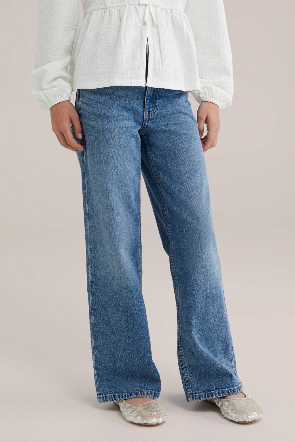 WE Fashion Blue Ridge loose fit jeans medium blue denim