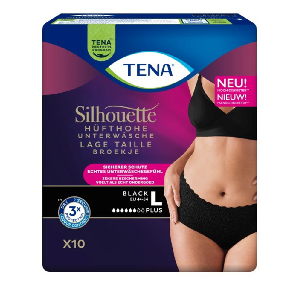 TENA Silhouette Underwear Low Waist Blanc Plus L10 stuks