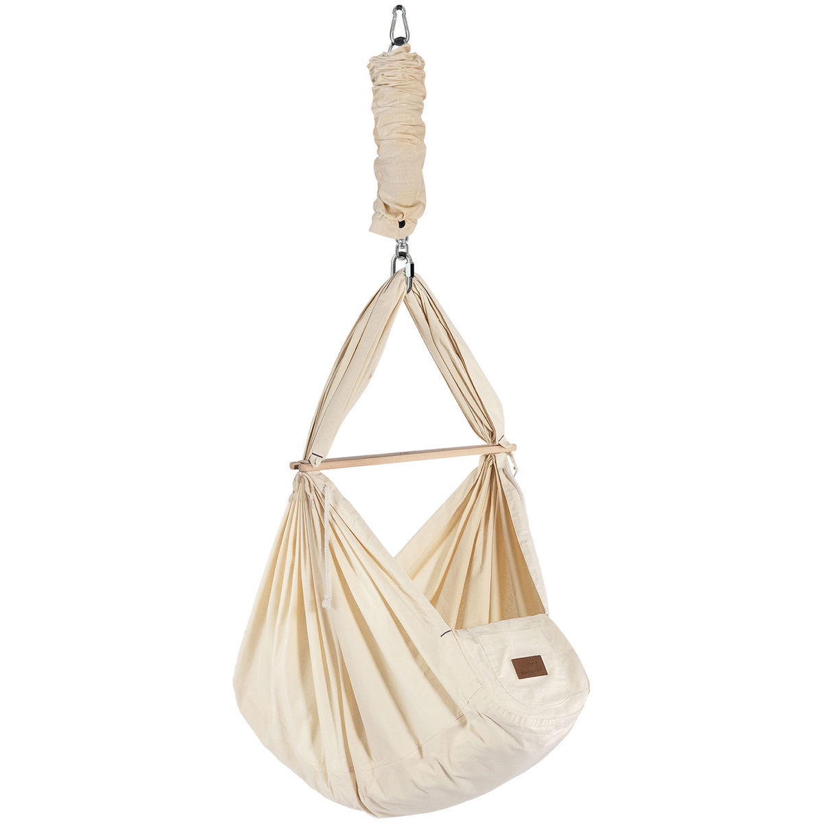 SCHMUSEWOLKESCHMUSEWOLKE   Tipi weiss mit anthrazit Motor und Bio Federwiege natur Schafwolle