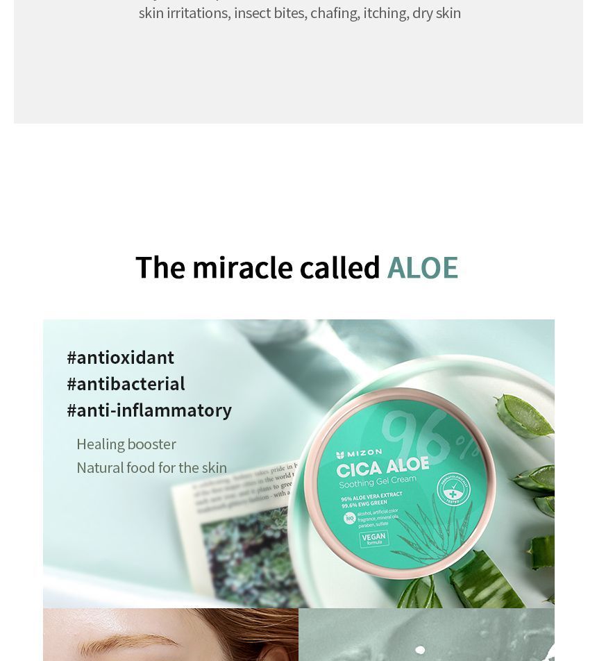 MIZON - Cica Aloë 96% Verzachtende Gelcrème