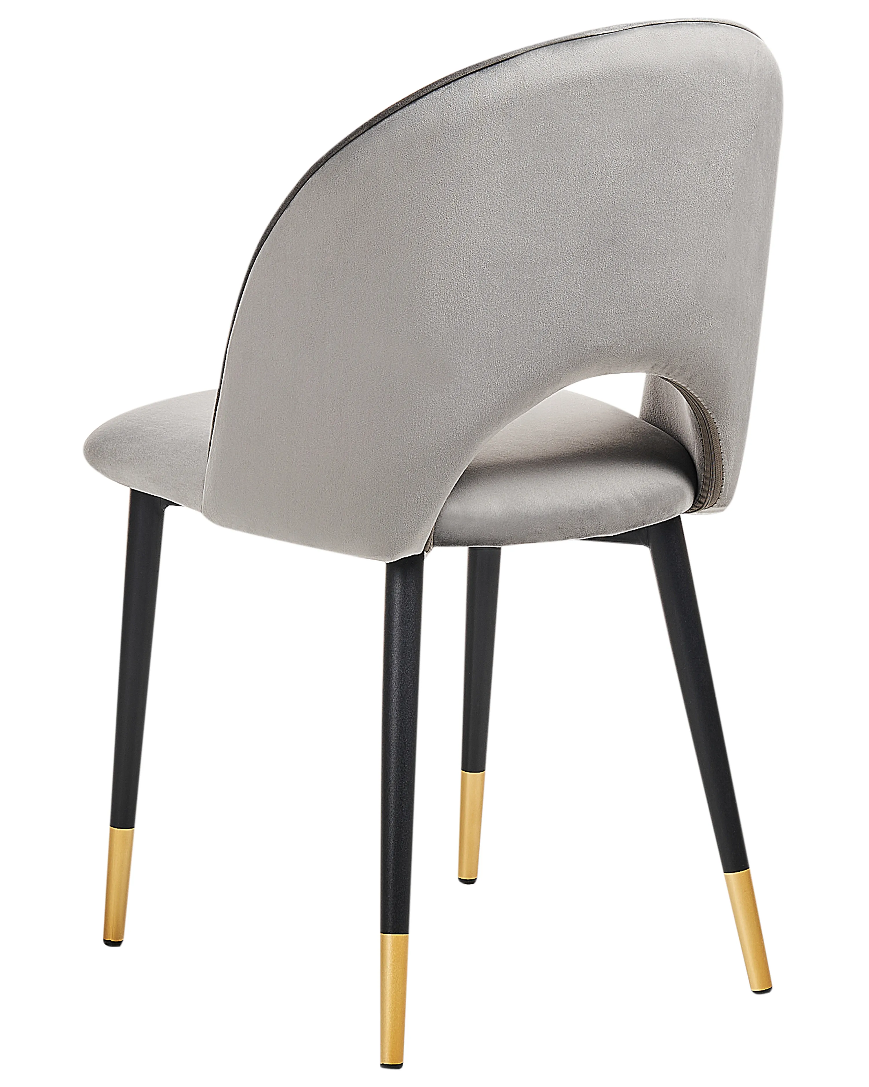 Set van 2 eetkamerstoelen MAGALIA Fluweel Grijs