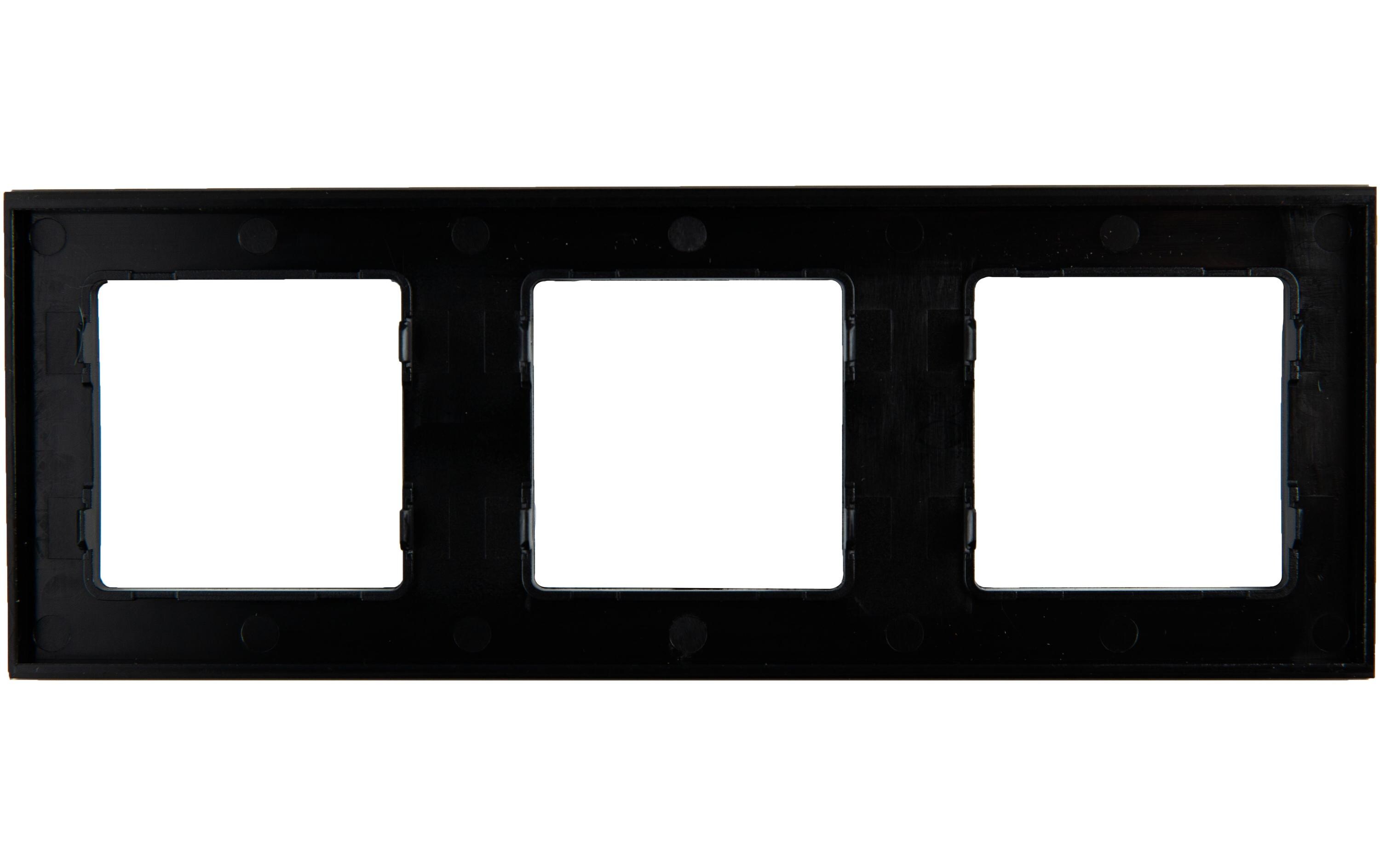 Wall Frame 3 für Shelly Wall Switch schwarzShelly Abdeckrahmen Grösse 1 x 3, schwarz