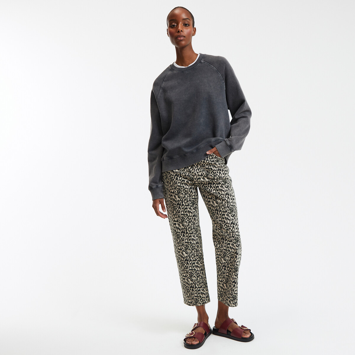 COLEÇÕES LA REDOUTE<br>Suéter com gola redonda