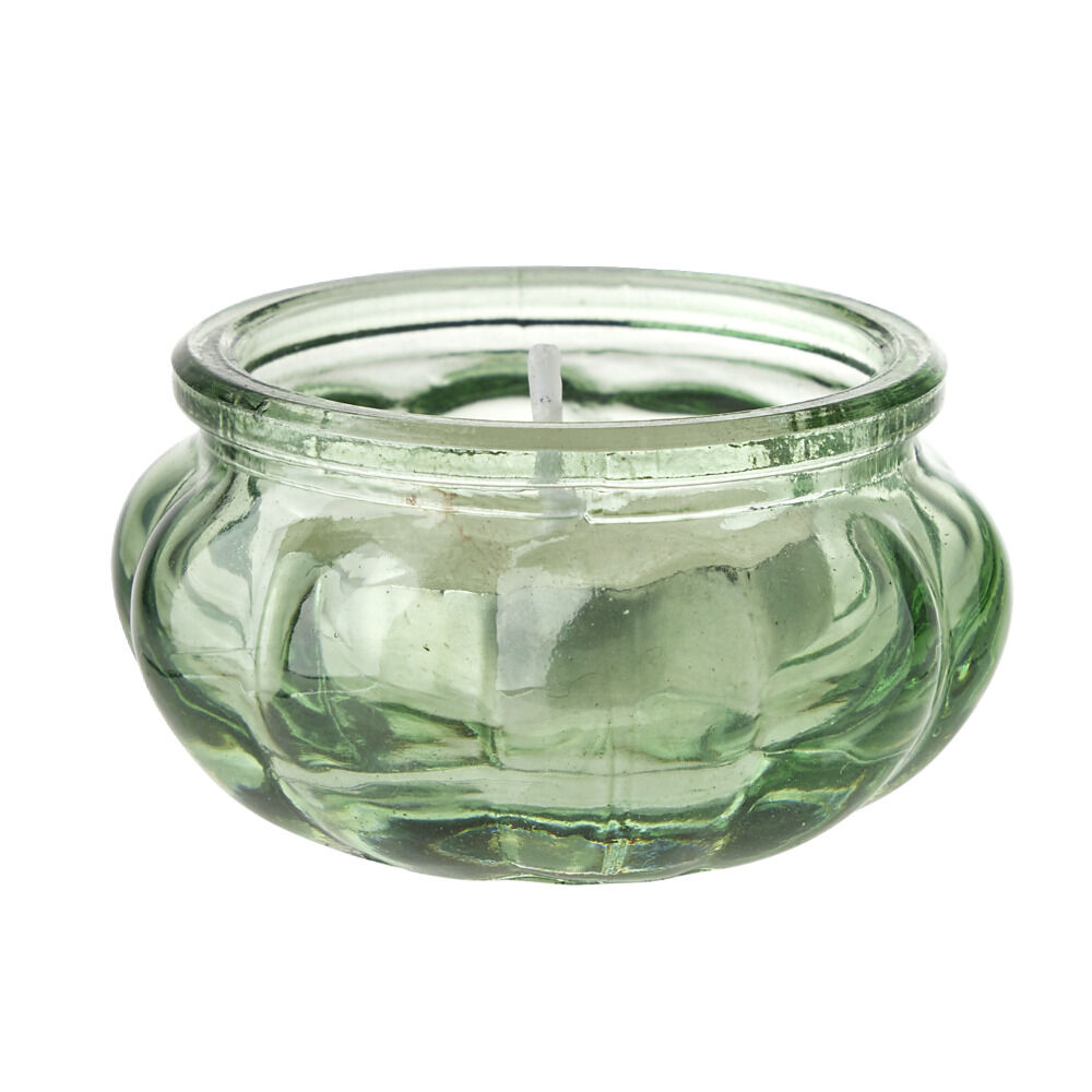 Photophore rond en verre gris Ø6xH3cm