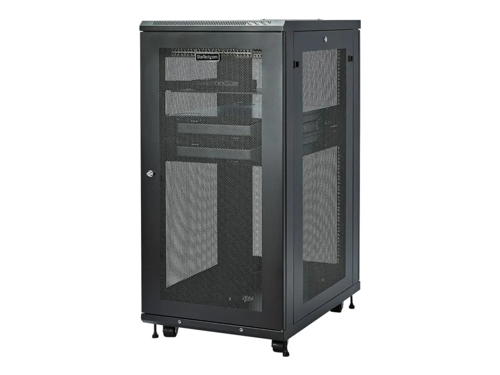 StarTech.com 24U Server Rack Cabinet, 4-Post Adjustable Depth (2