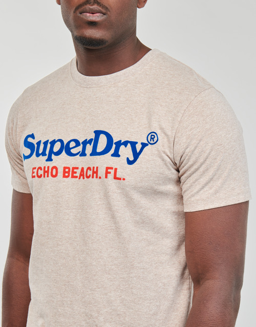 Superdry - VENUE DUO LOGO T SHIRT - Beige