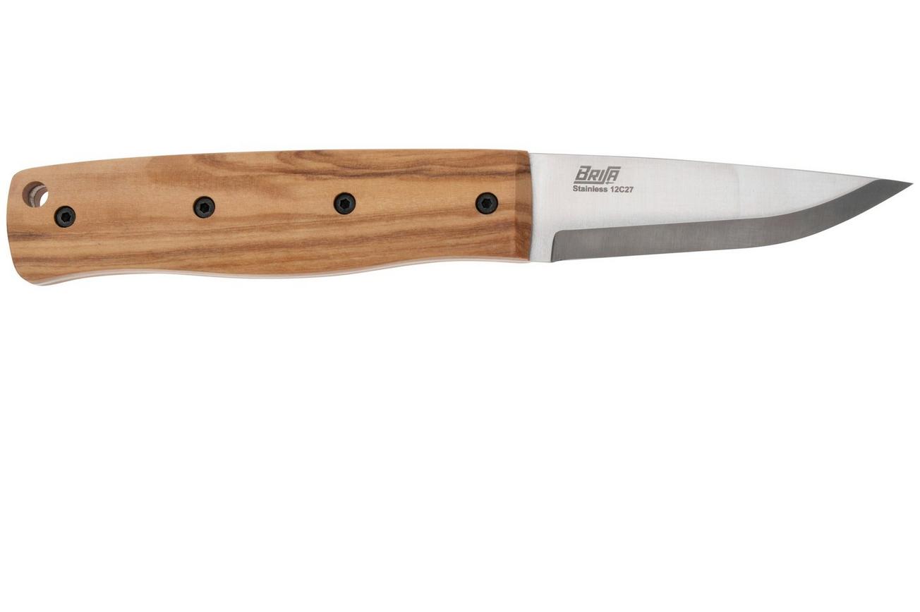Brisa Pk70Fx 464 12C27 Scandi, Olive Wood, vaststaand mes