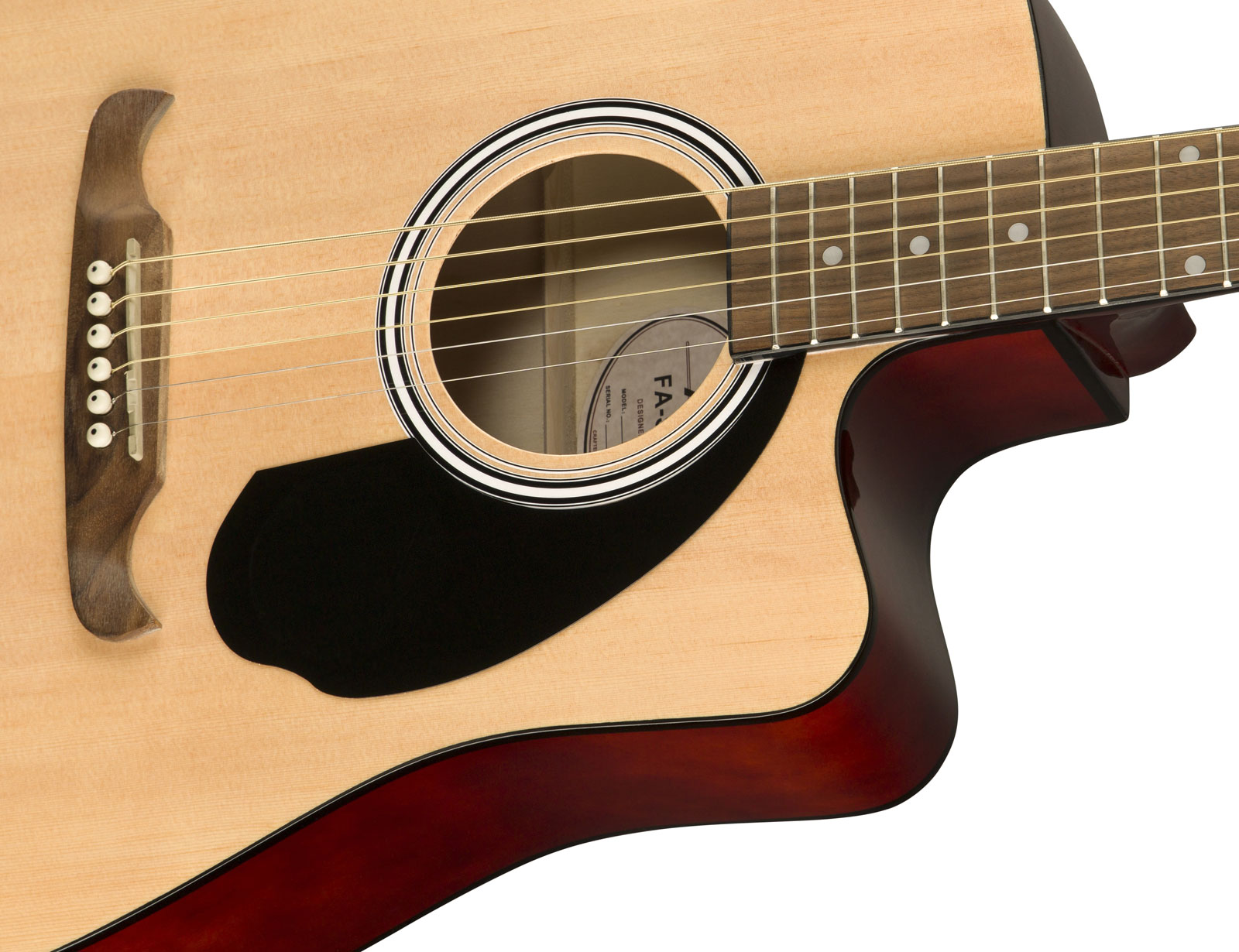 Fender Fa-125Ce Dreadnought Wlnt, Natural - Folk électro