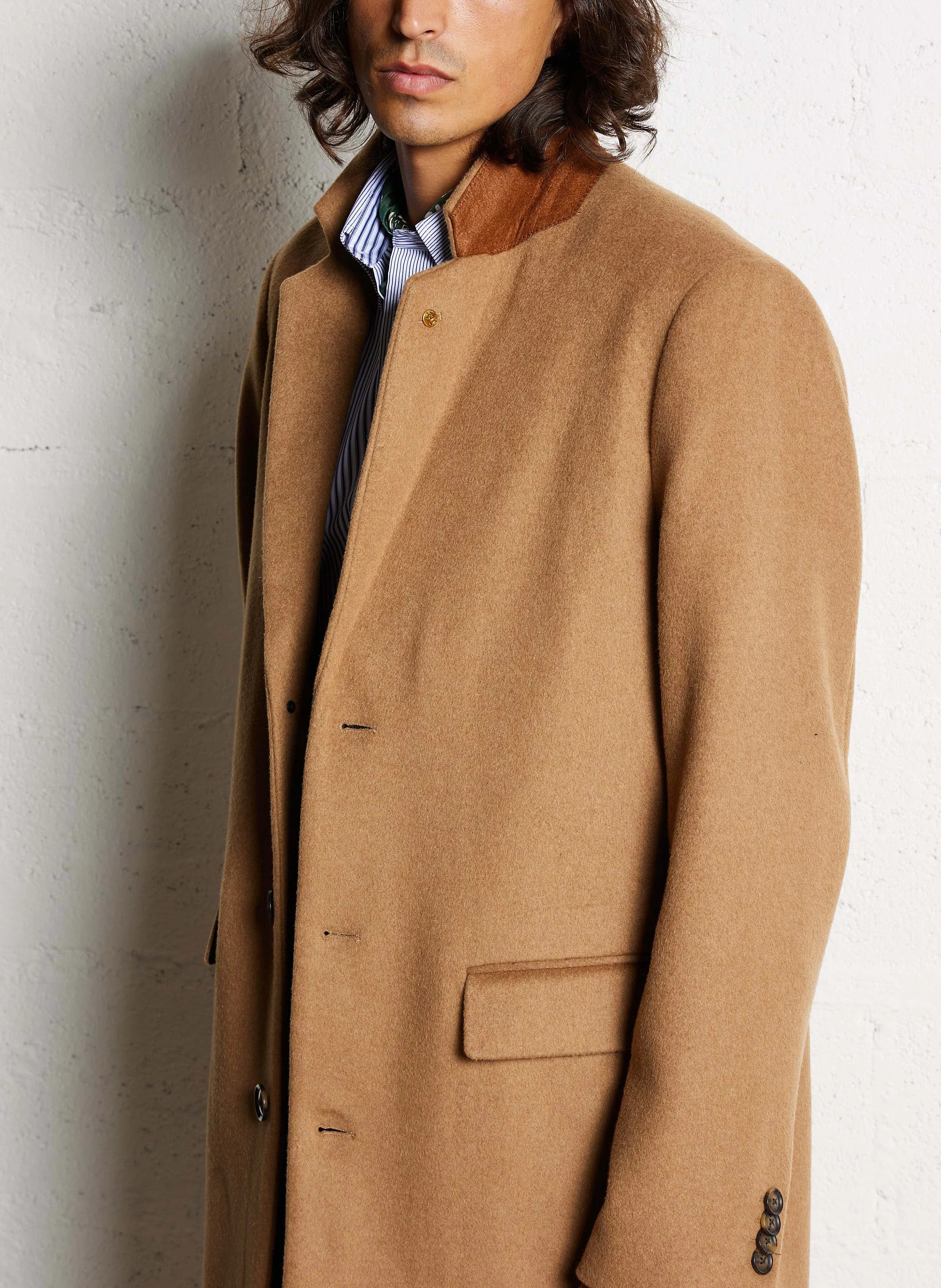 Manteau long droit| Marron
