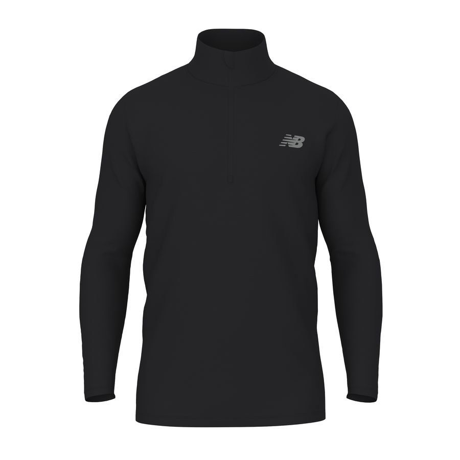New Balance Maillot d'Entraînement Space Dye Fermeture Éclair 1/4 - Noir