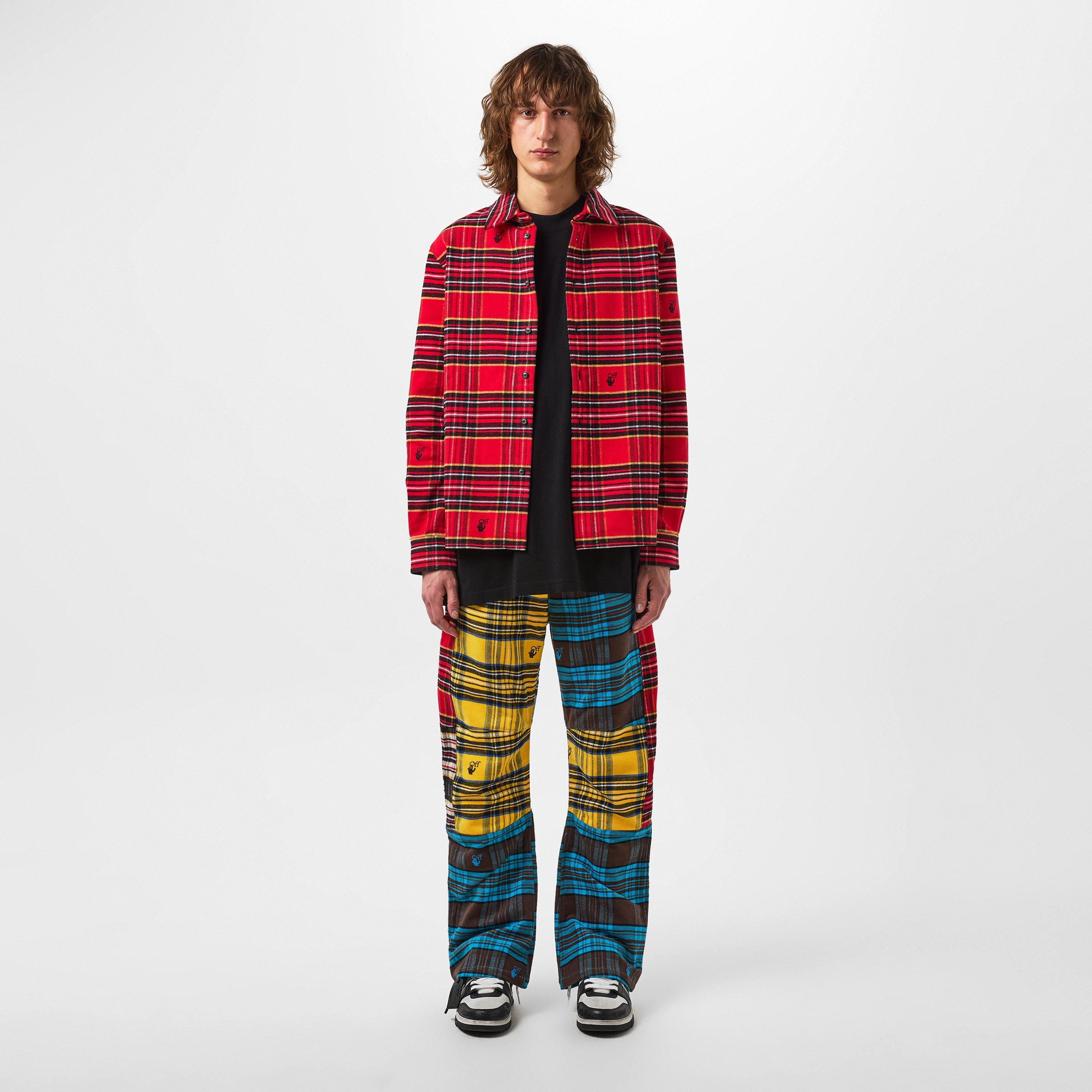 Off White Multi Coloured Panel Trousers