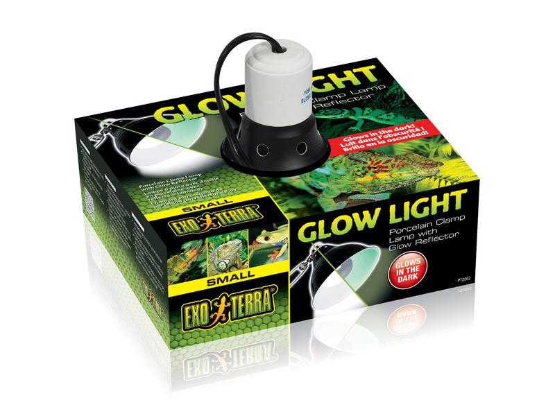 Exo Terra Klemmlampe Glow Light S, Ø 14 cm Porzellan-Klemmlampe mit Leuchtreflektor