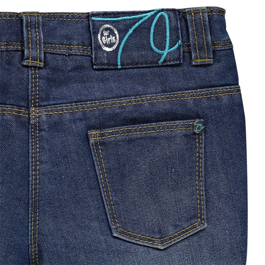 Jeans coupe droite effet used - Bleu stone
