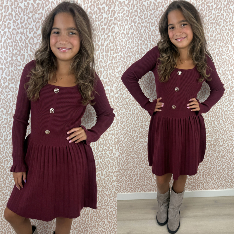 Your so classy dress - bordeaux