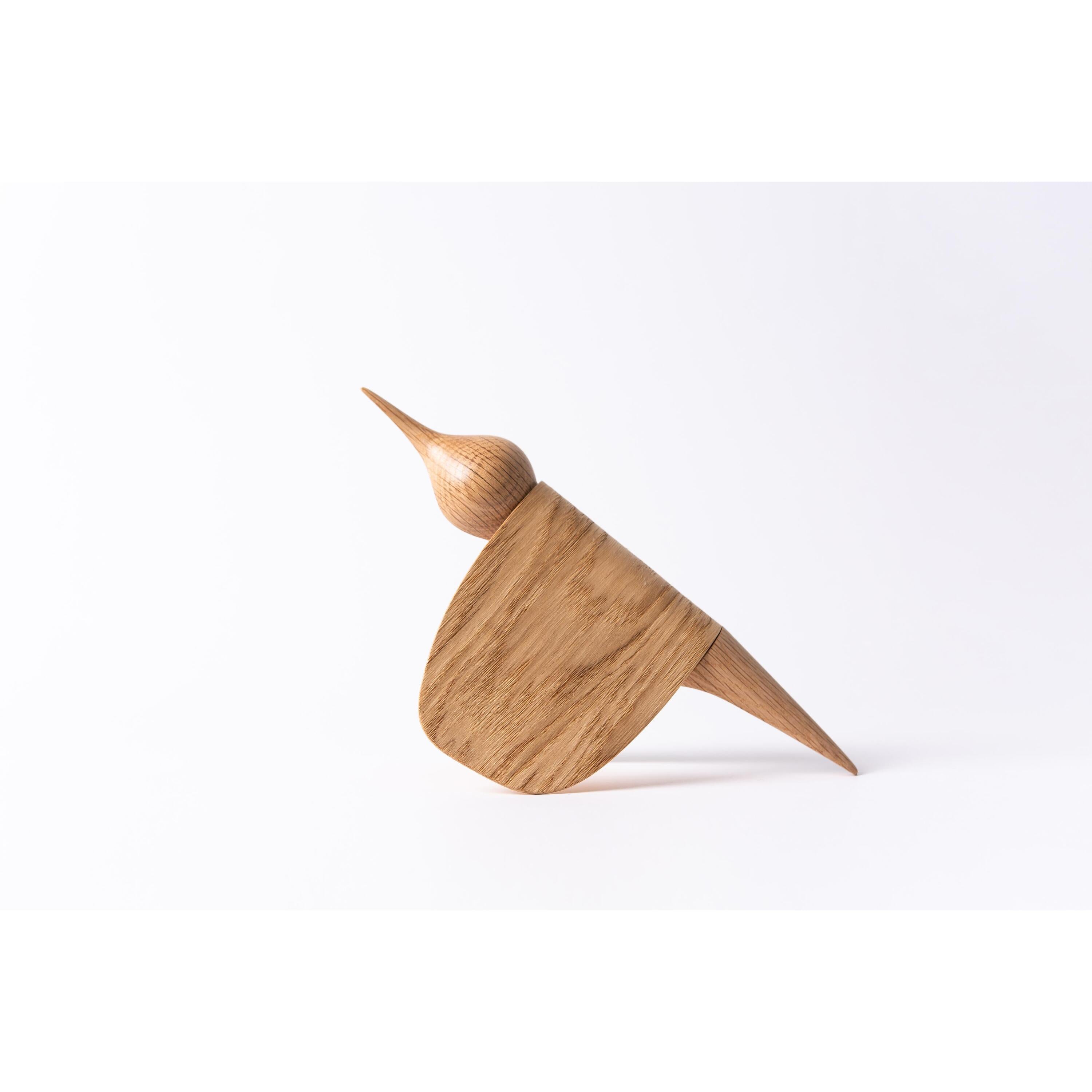 Tica decoratie vogel walnoot
