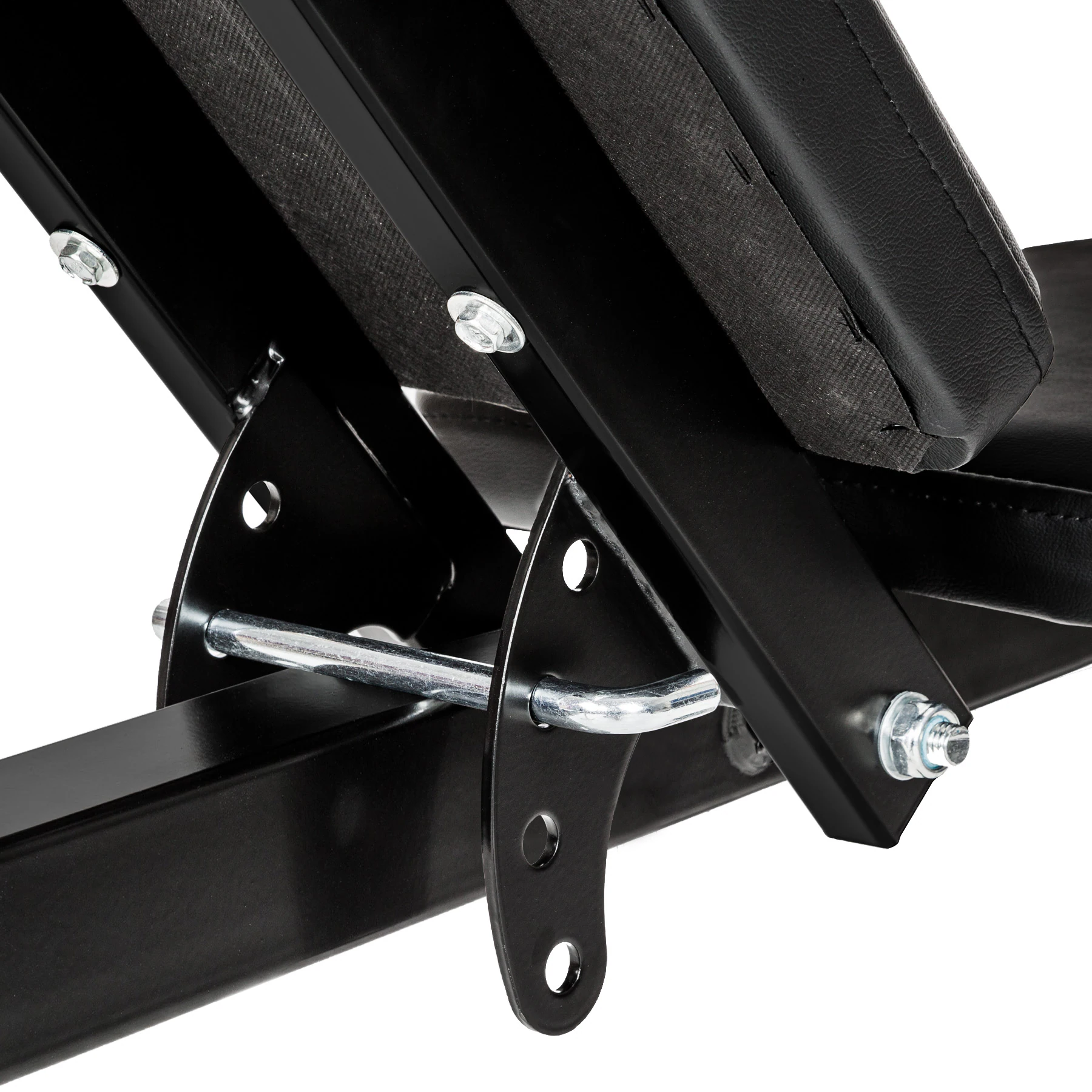 tectake® Trainingsbank, klappbar, gepolstert mit Kunstlederbezug, rutschfest, 125 x 34 x 129 cm