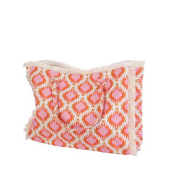 Strandtasche - Retro - pink - ca. 45 x 14 x 34 cm