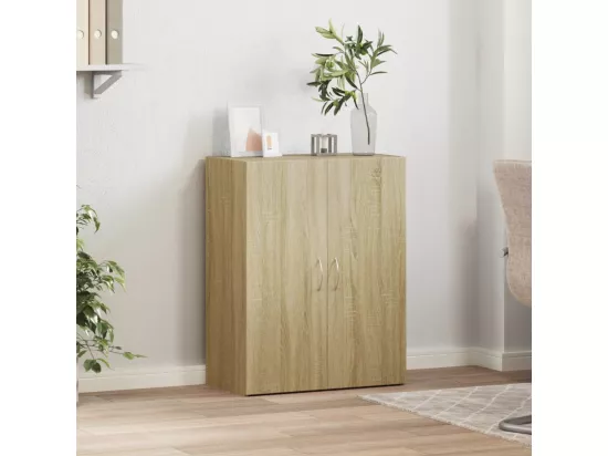 Armoire de classement chêne sonoma bois d'ingénierie