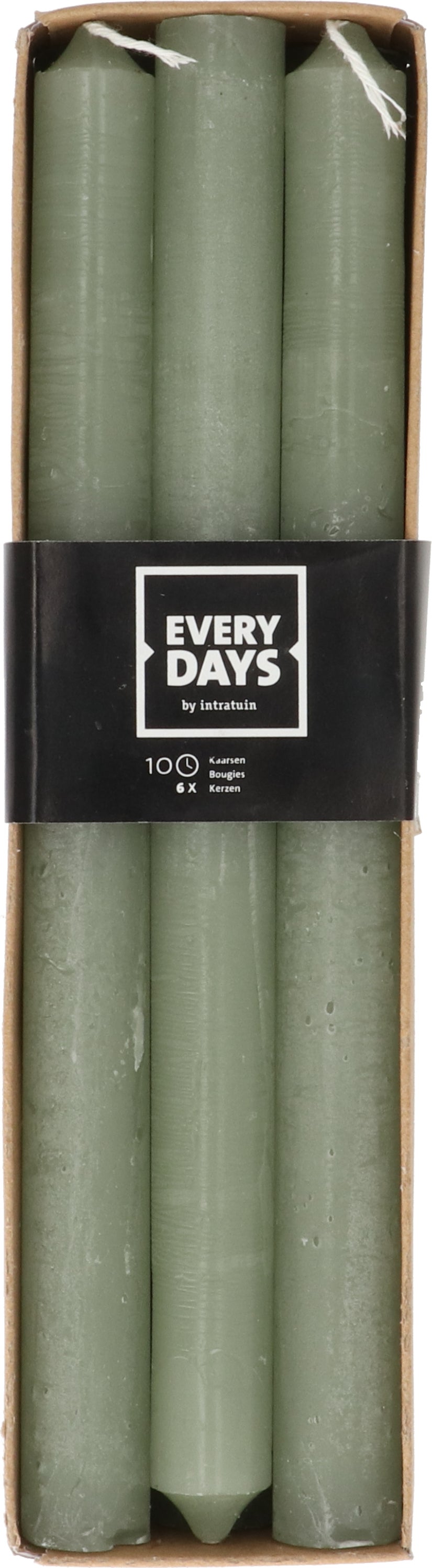 Everydays dinerkaars Rustiek licht groen 10 uur 6 stuks