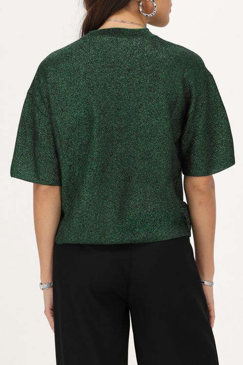 Groen oversized T-shirt met lurex