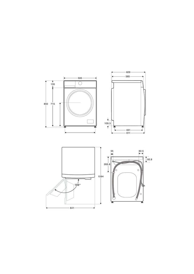 EPOQ vaskemaskine/tørretumbler EFLD1015W24 (10,5kg) hvid