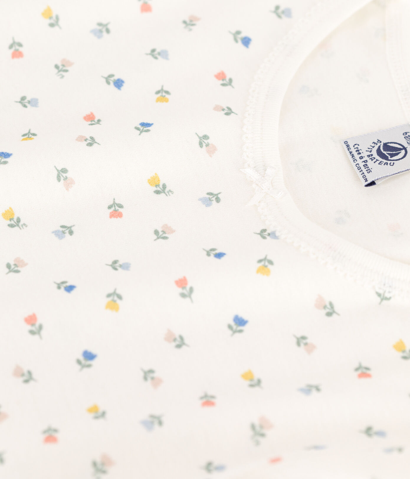 Chemise de nuit fleurs en coton petite fille