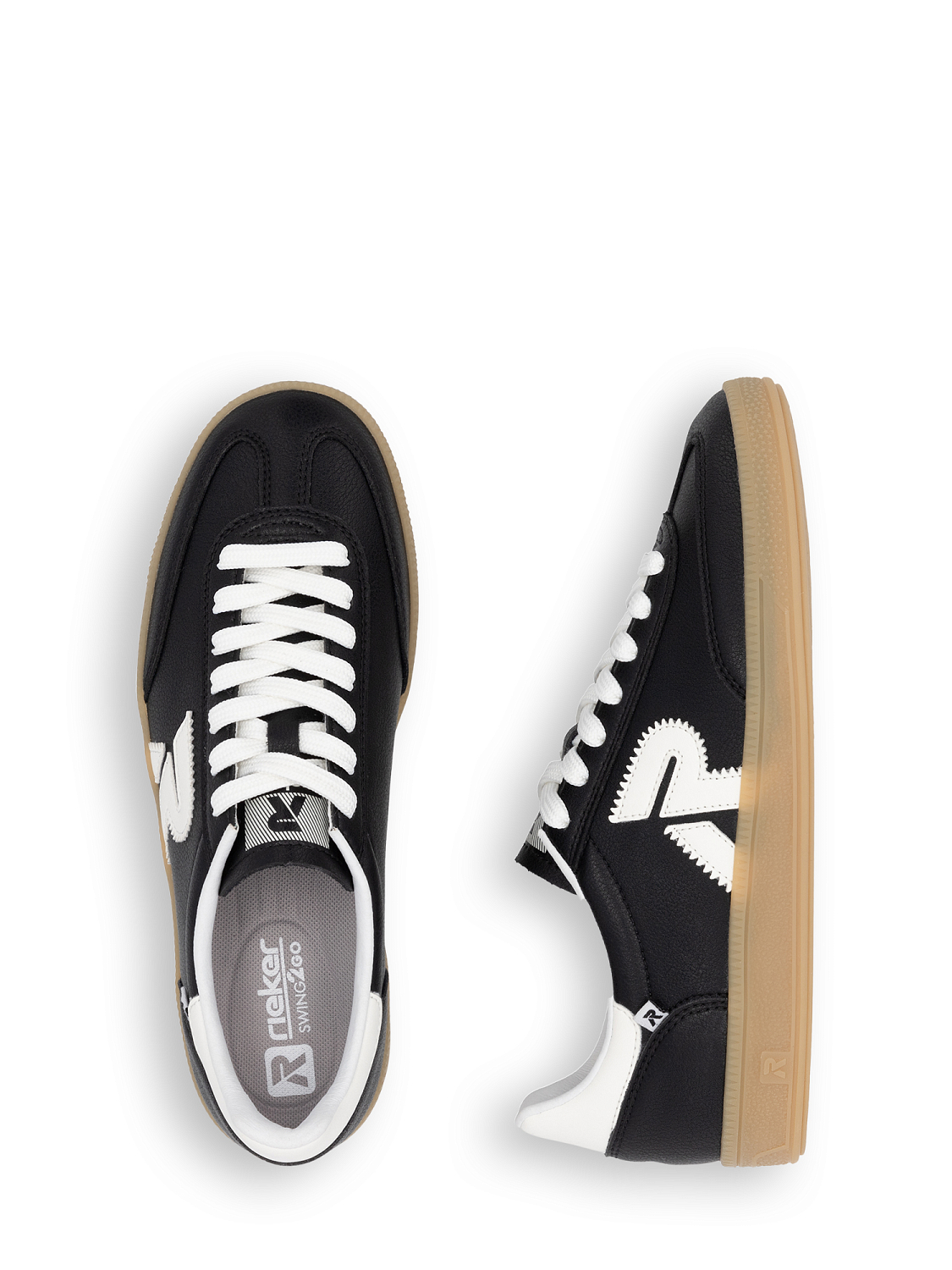Rieker San Diego Leather Sneaker Women Black