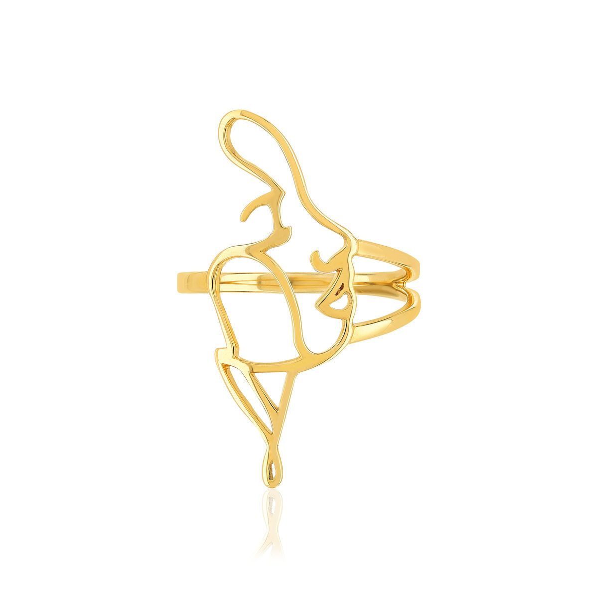 Bague or jaune 375