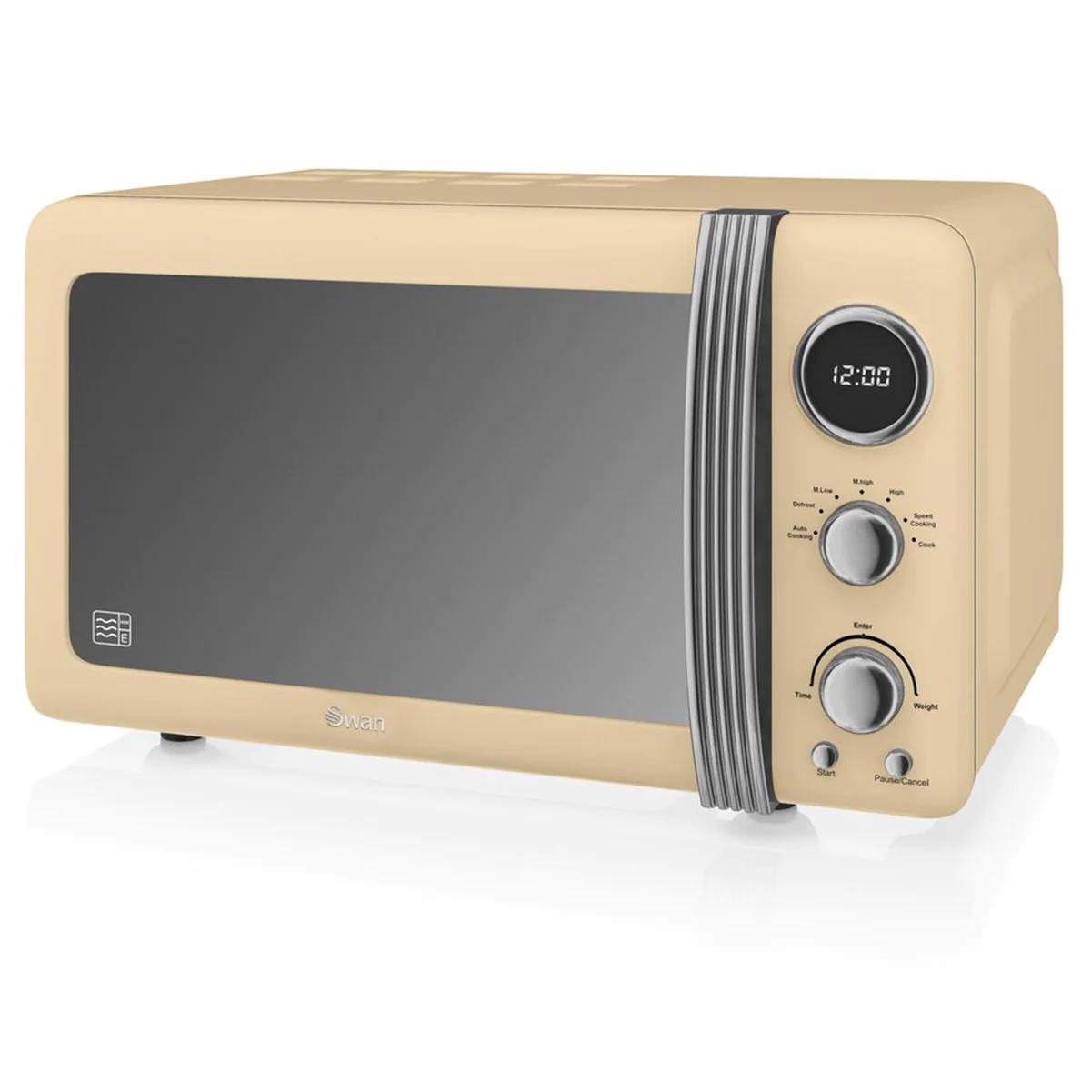 Retro Micro-ondes Numérique 20L, 5 Niveaux Puissance, Décongélation, M