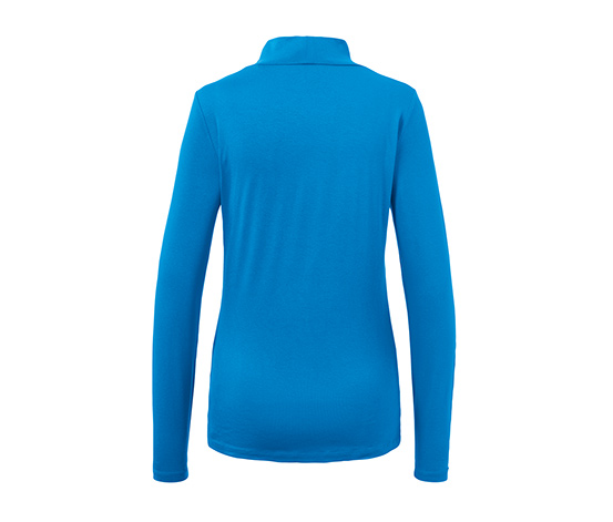 Shirt mit Stehkragen, mittelblau
