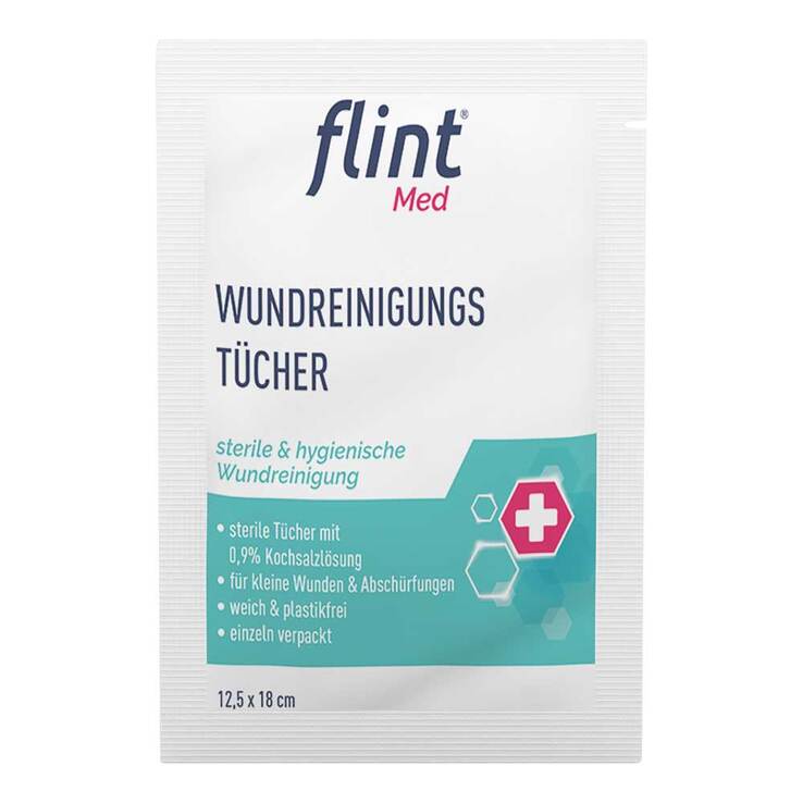 Flint Med Wundreinigungstücher steril 12,5x18 cm, 20 St