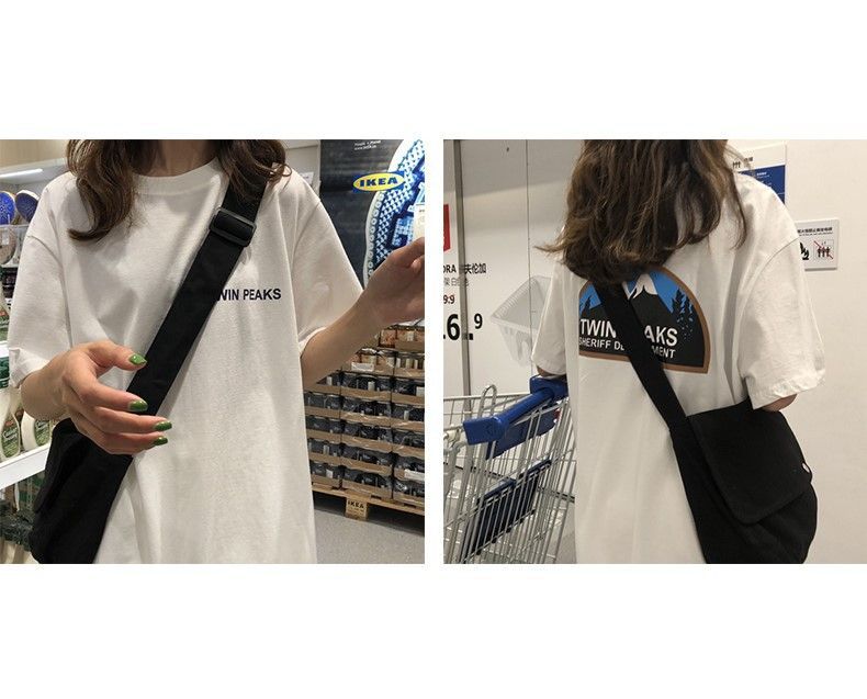 Moon City - Oversized T-shirt met print en elleboogmouwen