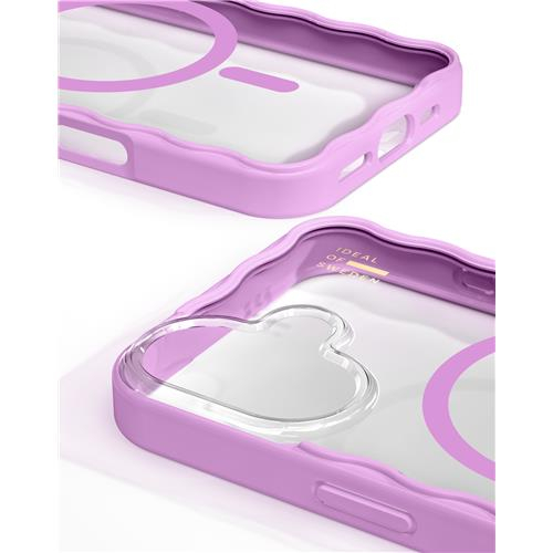 iPhone 16 MagSafe Hardcase Hülle Frame Case Recycled (IDFRCMS-I2461-51) - Transparent / Pink