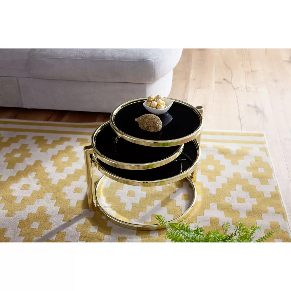 Couchtisch Paradas gold,schwarz