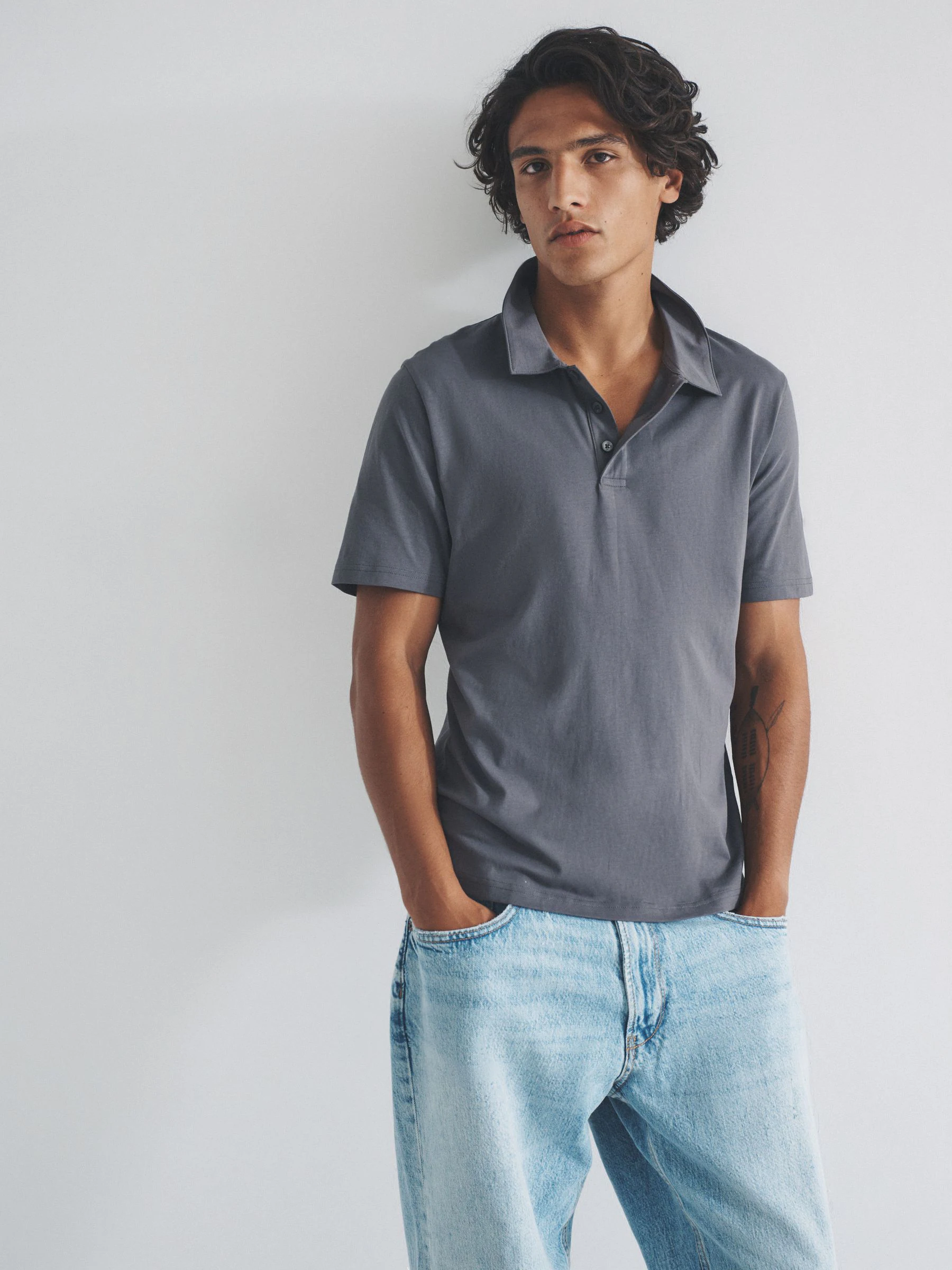 Zwart / antraciet / gemêleerd grijs - The Set 3 Pack Short Sleeve Cotton Jersey Polo Shirts