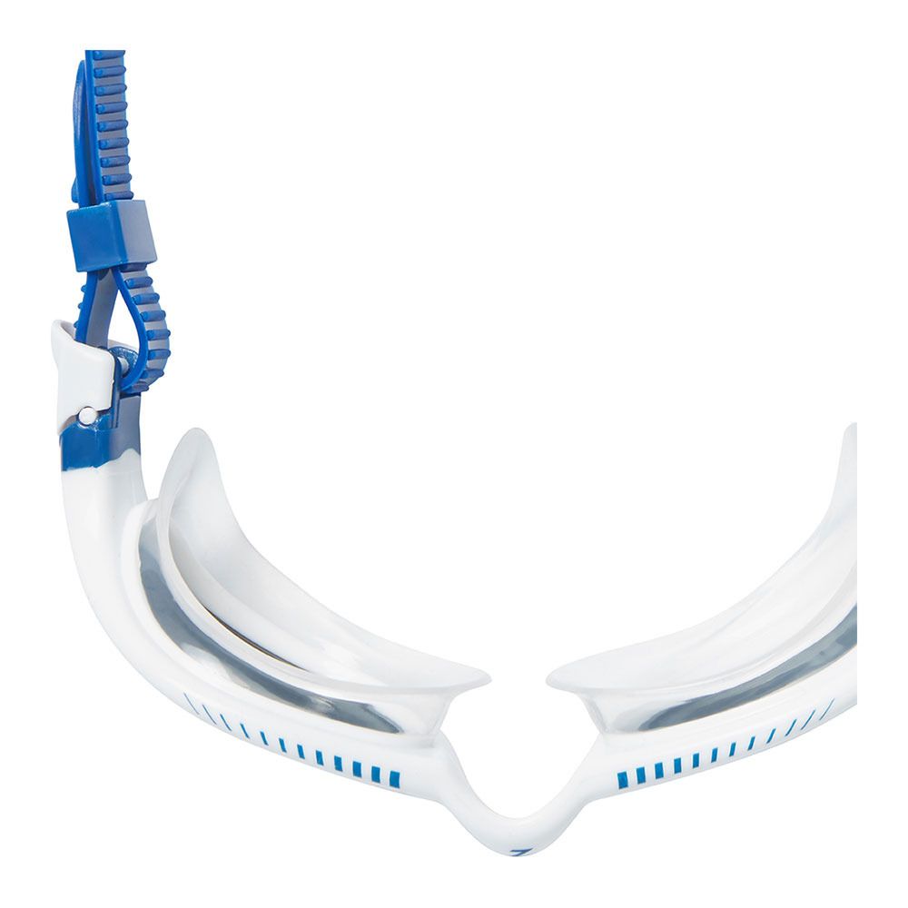Zoggs TIGER LSR+ LIQUID SKIN RACE MIRROR - Lunettes de natation white blue/mirrored smoke