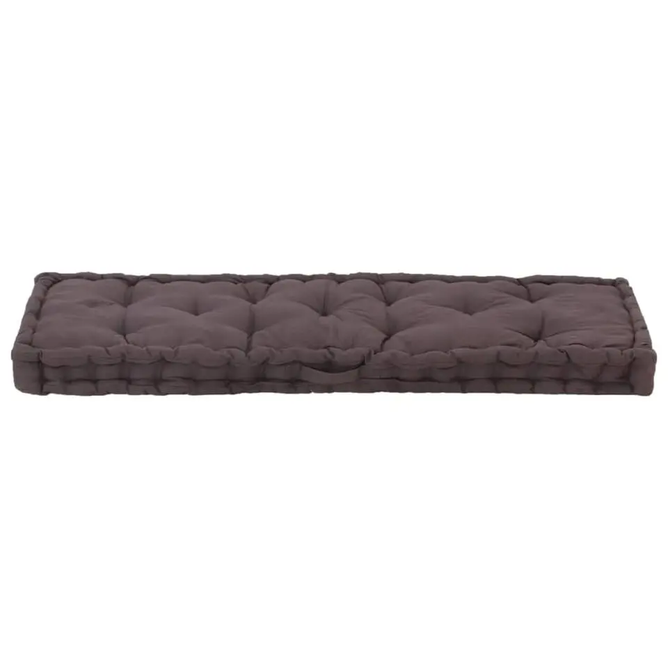 vidaXL - Palletkussen - Antraciet - Katoen - 120 x 40 x 7 cm