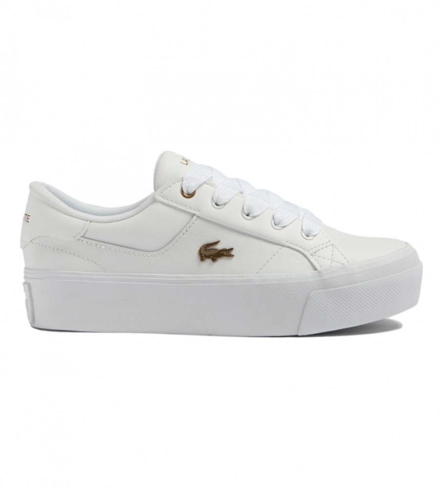 Tênis Lacoste de couro vulcanizado branco