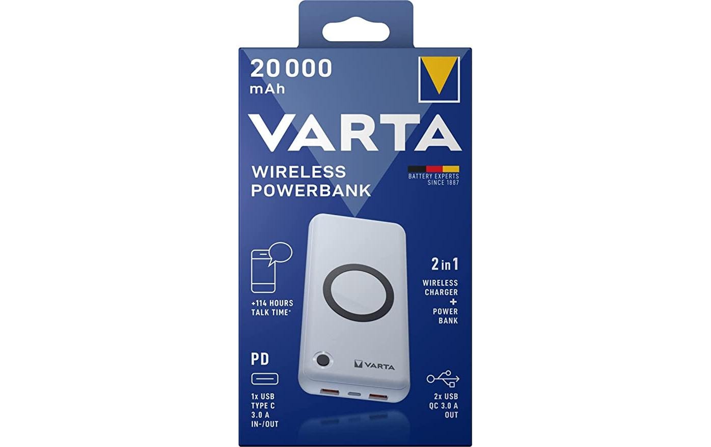 Wireless Power Bank 20000 mAhMobile Ladestation mit Wireless-Ladepad