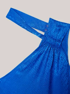 Vestido Tommy Hilfiger x Festive Jacquard Assimétrico com Monograma TH