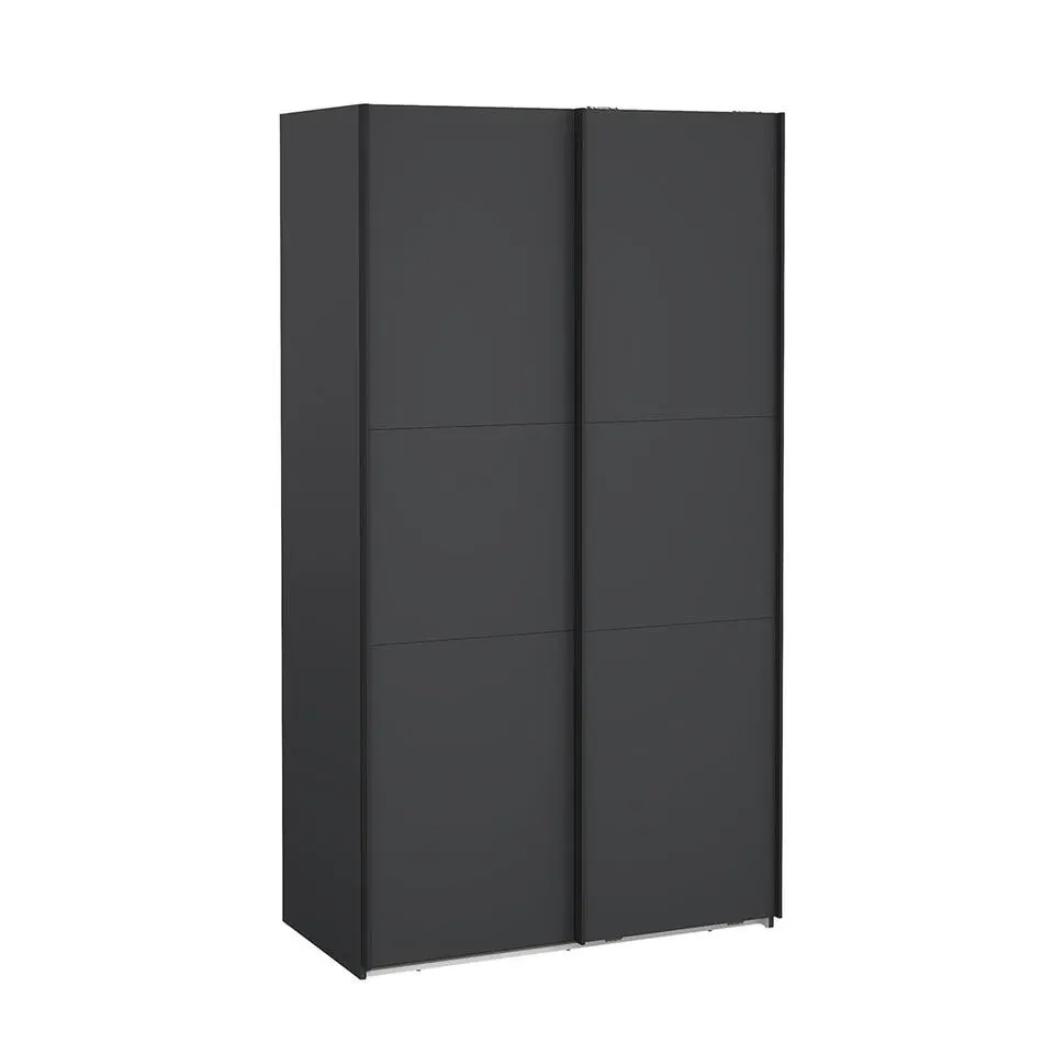 Hioshop Como schuifdeurkast 2 deuren 120x220cm mat grijs