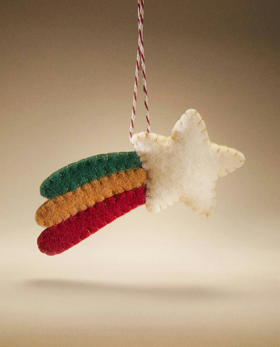 ESTRELA DE FELTRO PARA DECORAÇÃO DE NATAL