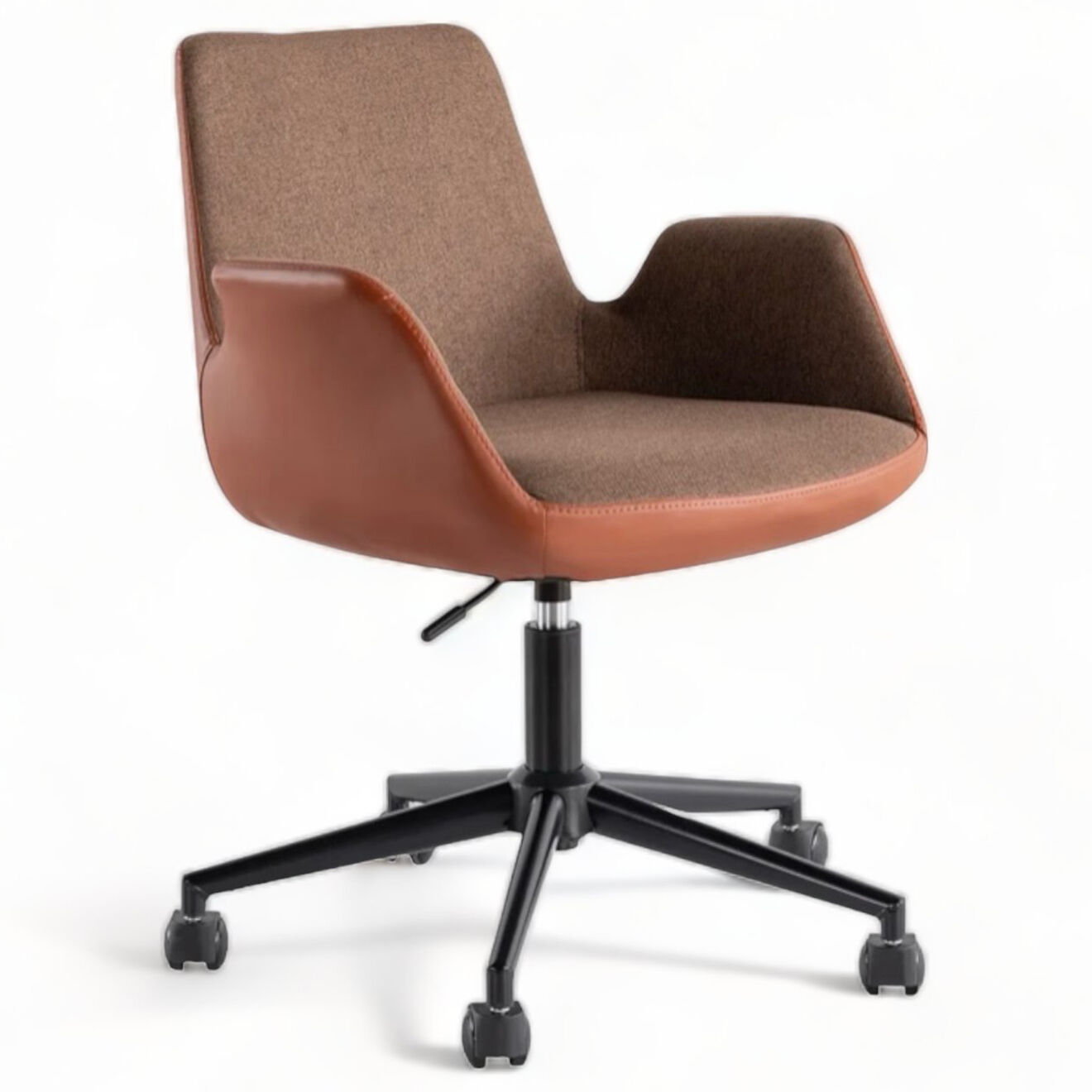 Homitis Chaise de bureau Dora marron/tan - 62x77x60 cm