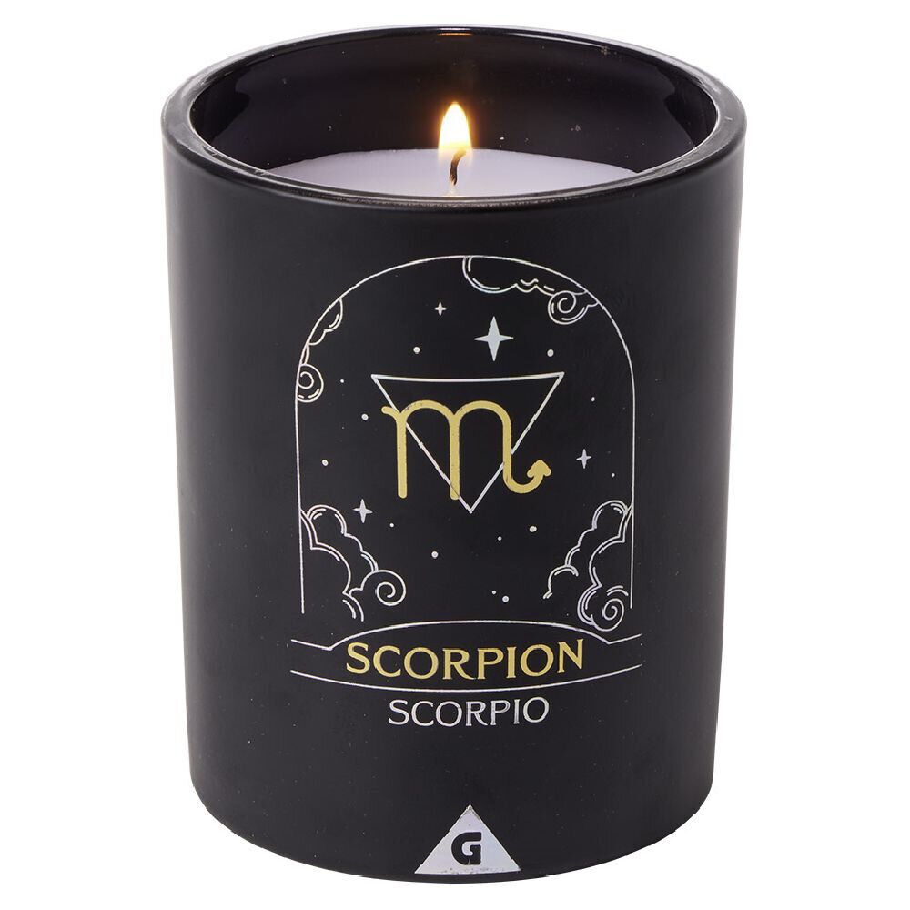 Bougie bijou doré signe astro Scorpion senteur fruit de la passion 36H