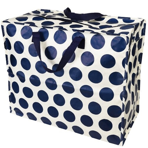 Rex london jumbo opbergtas navy on cream spotlight