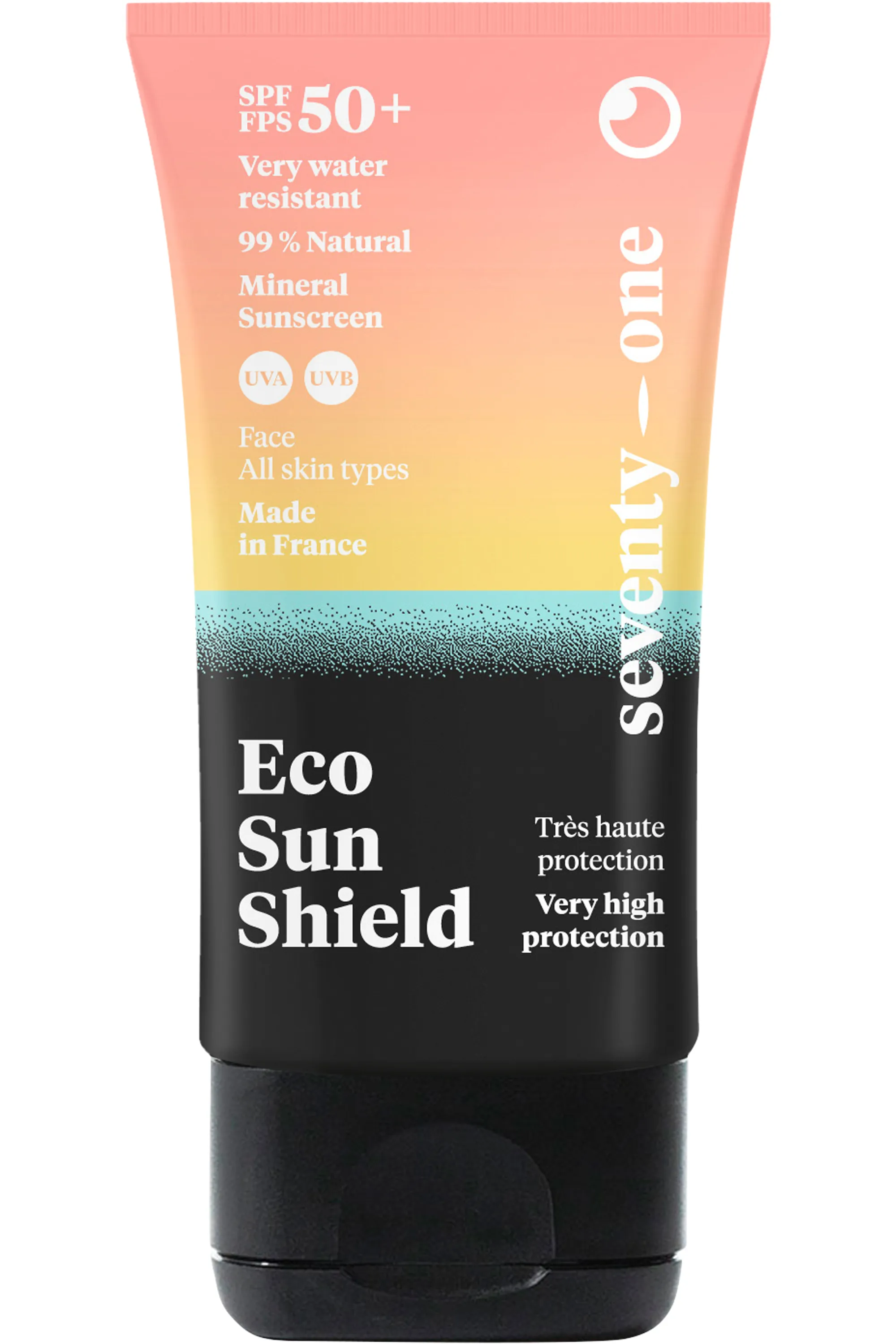 Seventy One Percent Crème solaire minérale visage sport SPF50+ Eco Sun Shield-50 ml